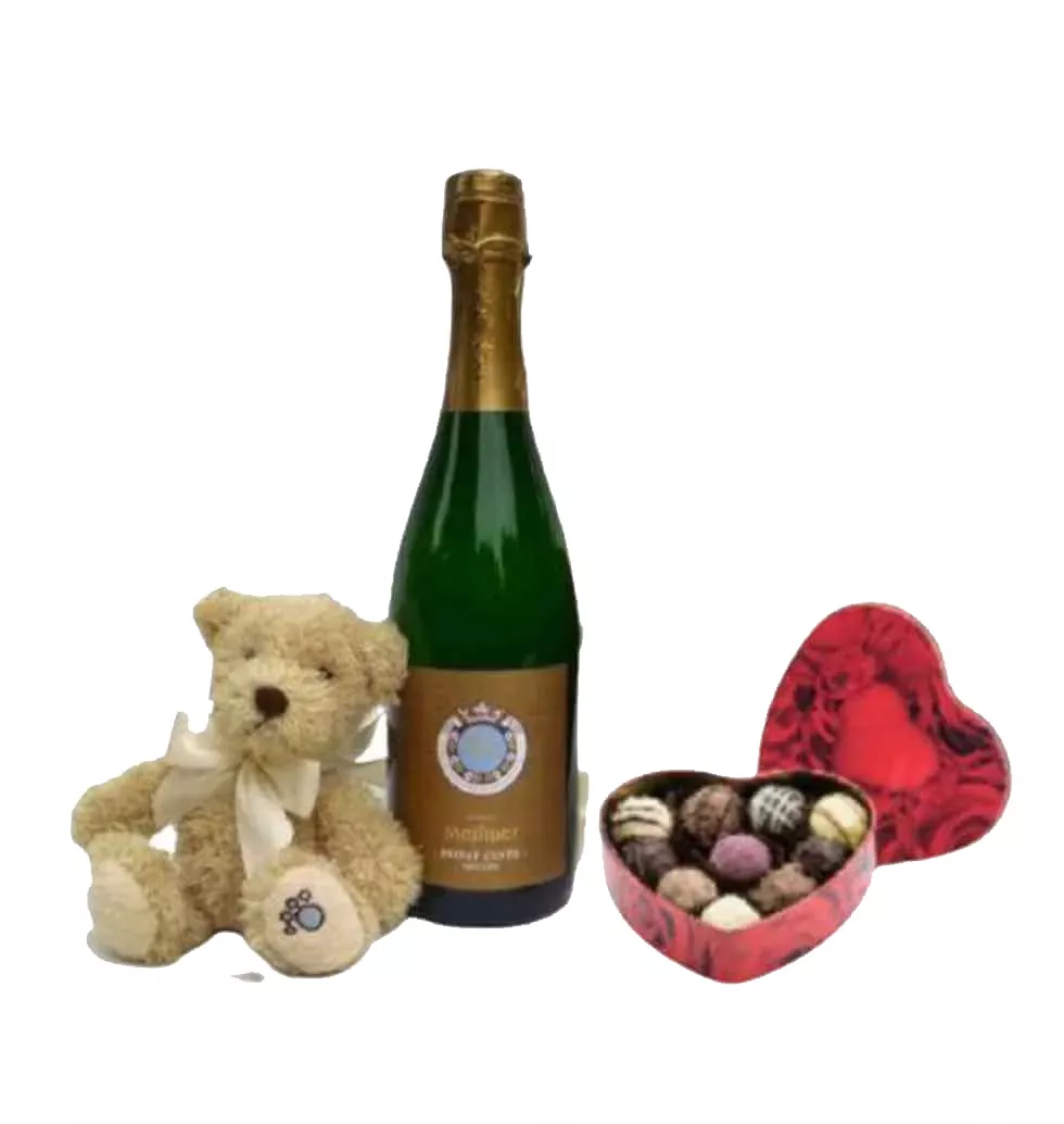 Wine, Chocolate, And A Teddy Bear