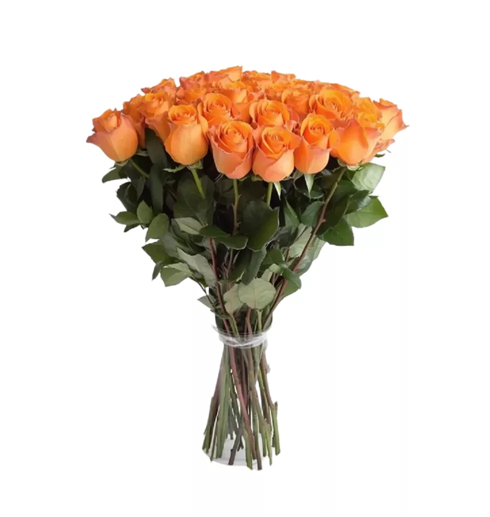 Beautiful 100 Orange Rose Bouquet