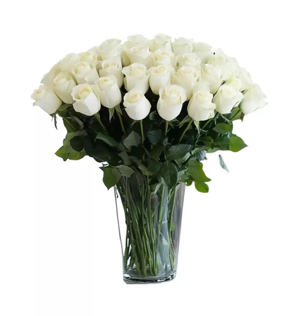 Classic White Rose Bouquet