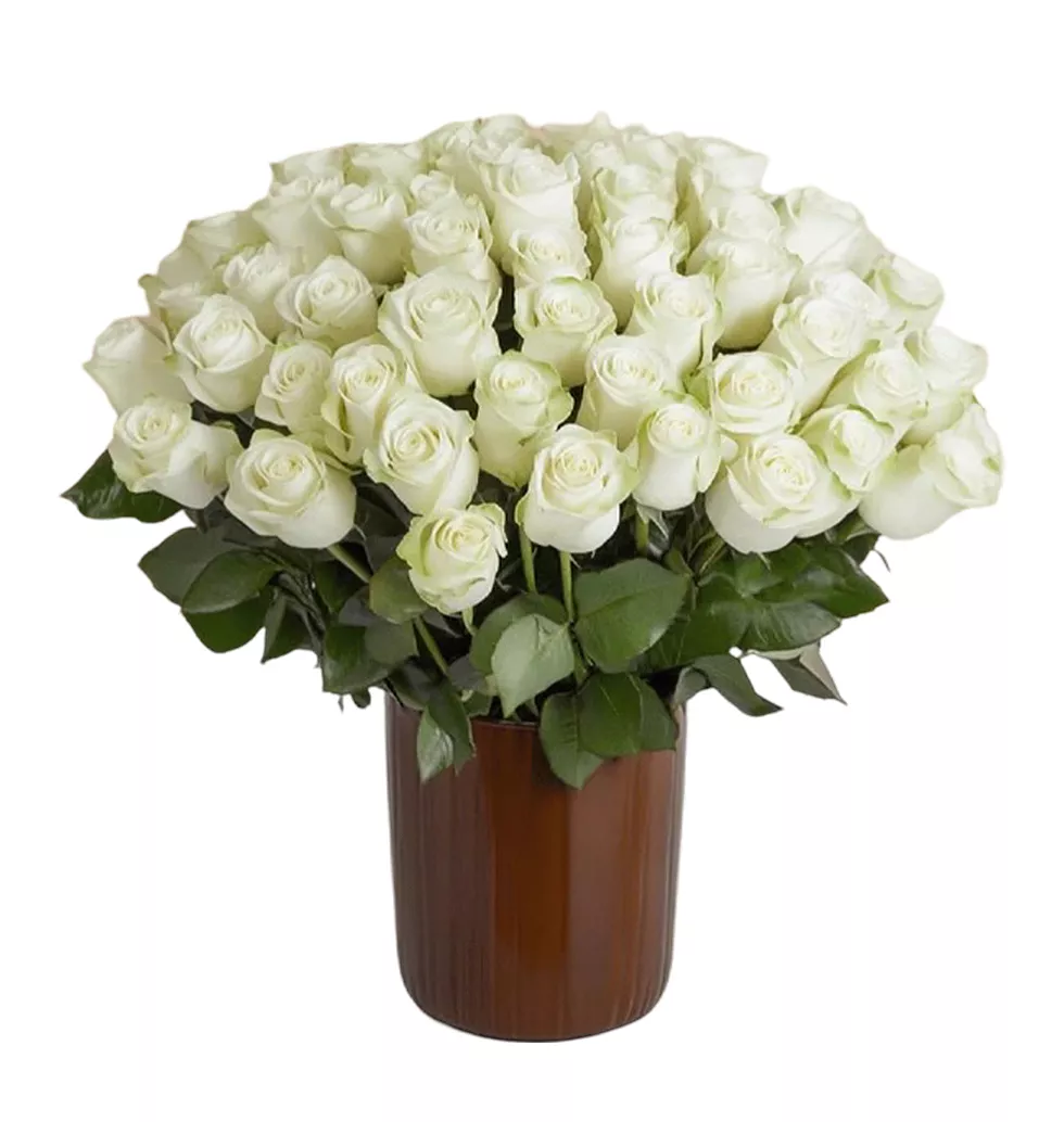 Timeless White Roses Bouquet