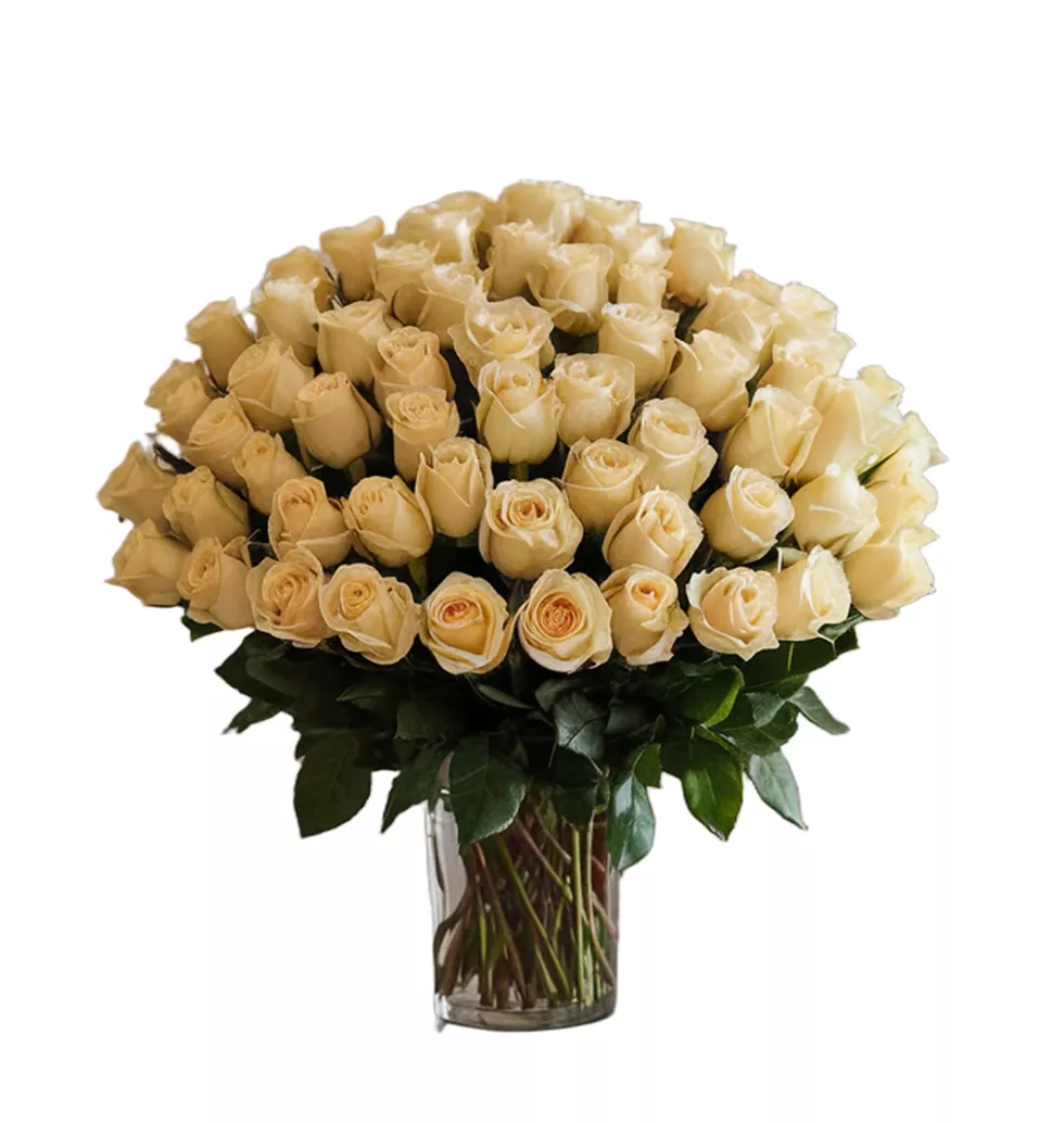 50 Yellow Roses: Gift of Happiness