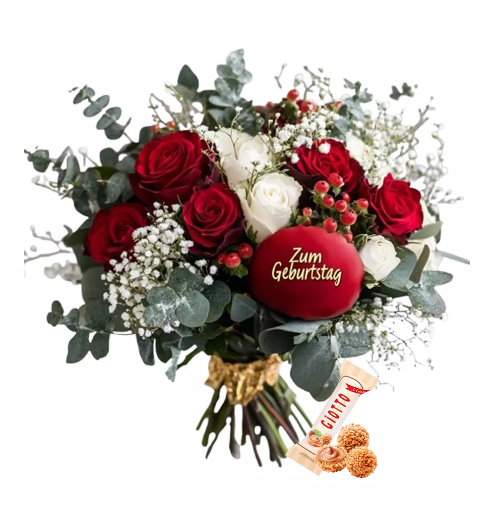 Red Roses & Ferrero Giotto Surprise