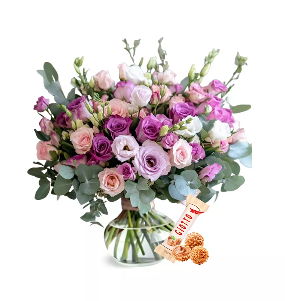 Delicate Floral Gift with Ferrero Giotto